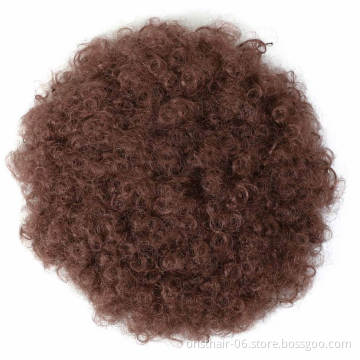 MYZYR Synthetic kinky curly high puff hairpiece hair afro updo scrunchie hair accessory chignon bun with clips in for girl and